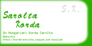 sarolta korda business card